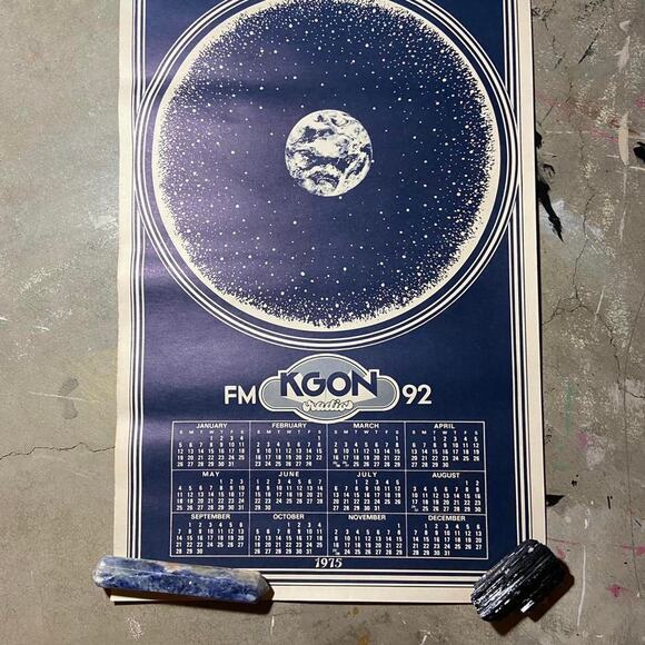 Vintage Poster Art,l Radio Station Oregon, 1970s, Planet Earth, Collectible - Picture 3 of 4